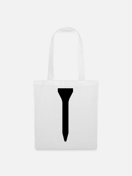 Golf Tee - Stoffbeutel - Weiß