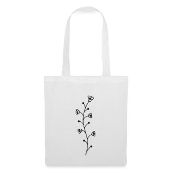 fleur - Sac en tissu - blanc - Devant