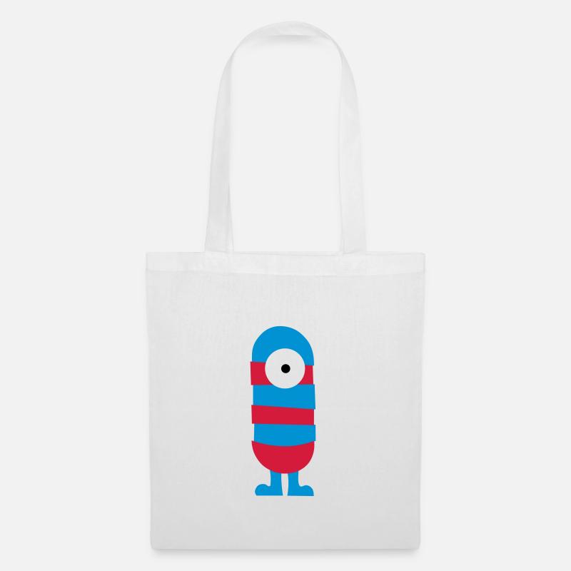 monstre - Sac en tissu - blanc