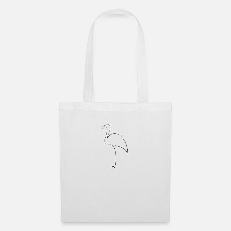 Flamingo - Stoffbeutel - Weiß