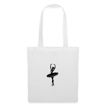 Bühnenkunst Graziöse Ballerina im Spitzentanz - Stoffbeutel - Weiß - Vorne