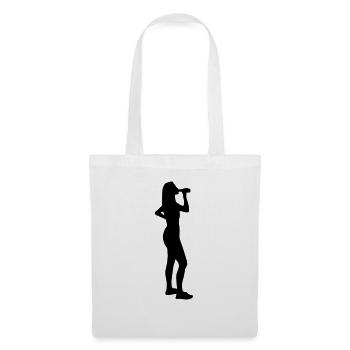 drinking girl - Stoffbeutel - Weiß - Vorne
