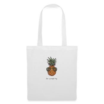 Ananas - Stoffbeutel - Weiß - Vorne