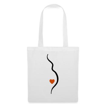 babybauch - Stoffbeutel - Weiß - Vorne