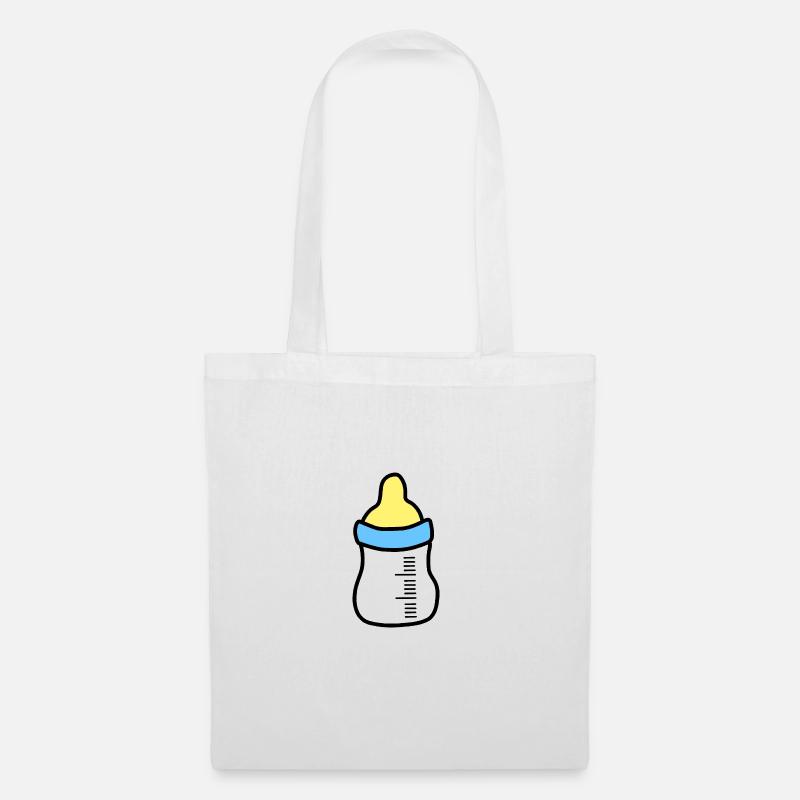 Baby Flasche Kind - Stoffbeutel - Weiß