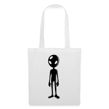 Alien Außerirdischer - Stoffbeutel - Weiß - Vorne