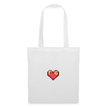 Bonheur PixelHeart - Sac en tissu - blanc - Devant
