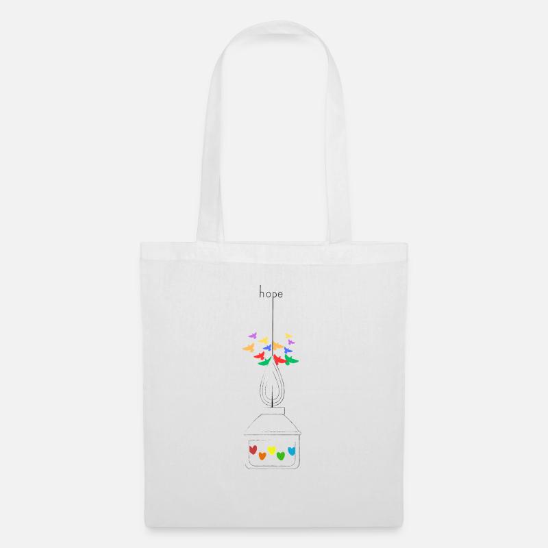 ESPOIR - Ensemble forts - Sac en tissu - blanc