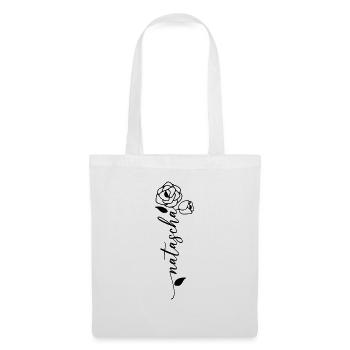 Natascha Nom Prénom Prénom Fleur - Sac en tissu - blanc - Devant