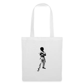 Karaté Enfant Combattant - Arts Martiaux Sports Autocollant - Sac en tissu - blanc - Devant