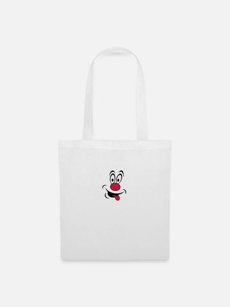 clown - Stoffbeutel - Weiß