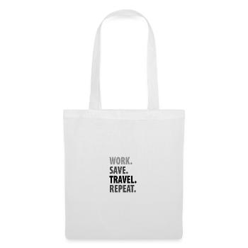 work save travel repeat - Tote Bag - white - Front