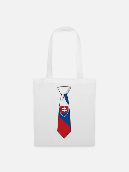 Slovakia Tie – Flaggendesign - Stoffbeutel - Weiß