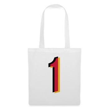 1 Numéro Allemagne Numéro de Maillot Noir Rouge Or - Sac en tissu - blanc - Devant