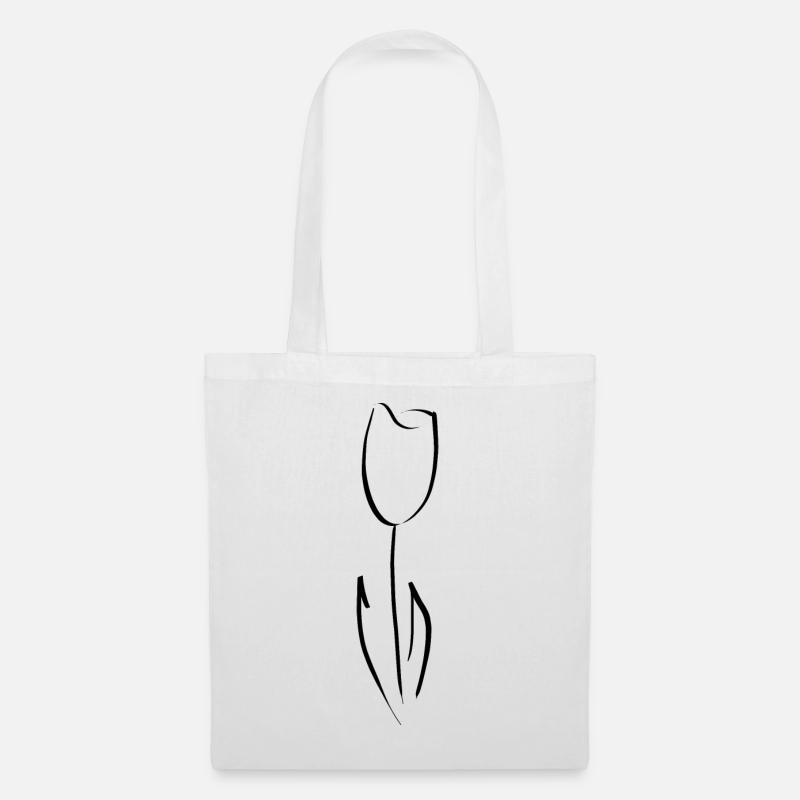 Tulpe - Stoffbeutel - Weiß