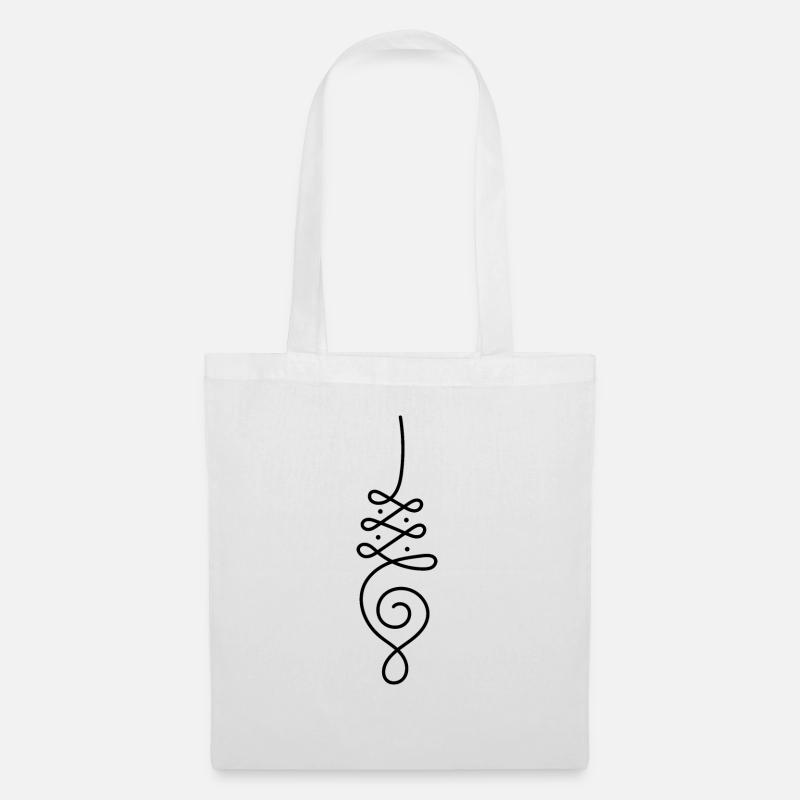 Unalome Design - Stoffbeutel - Weiß