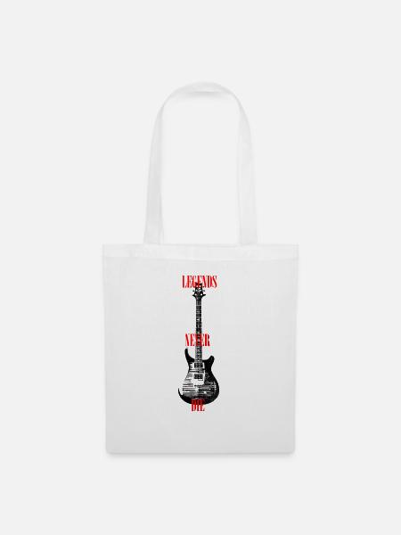 Legends never die - guitar - Stoffbeutel - Weiß