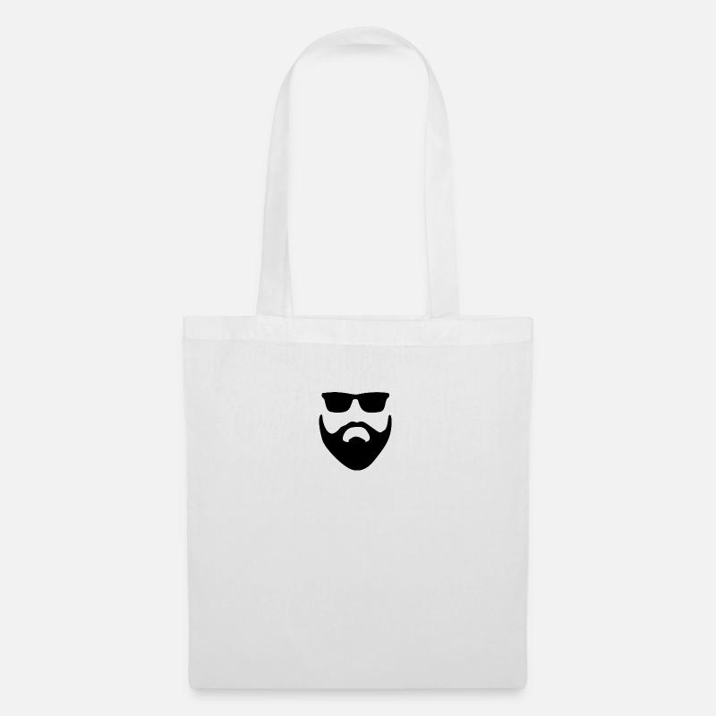 Bart Bart Hipster wie ein Boss - Stoffbeutel - Weiß