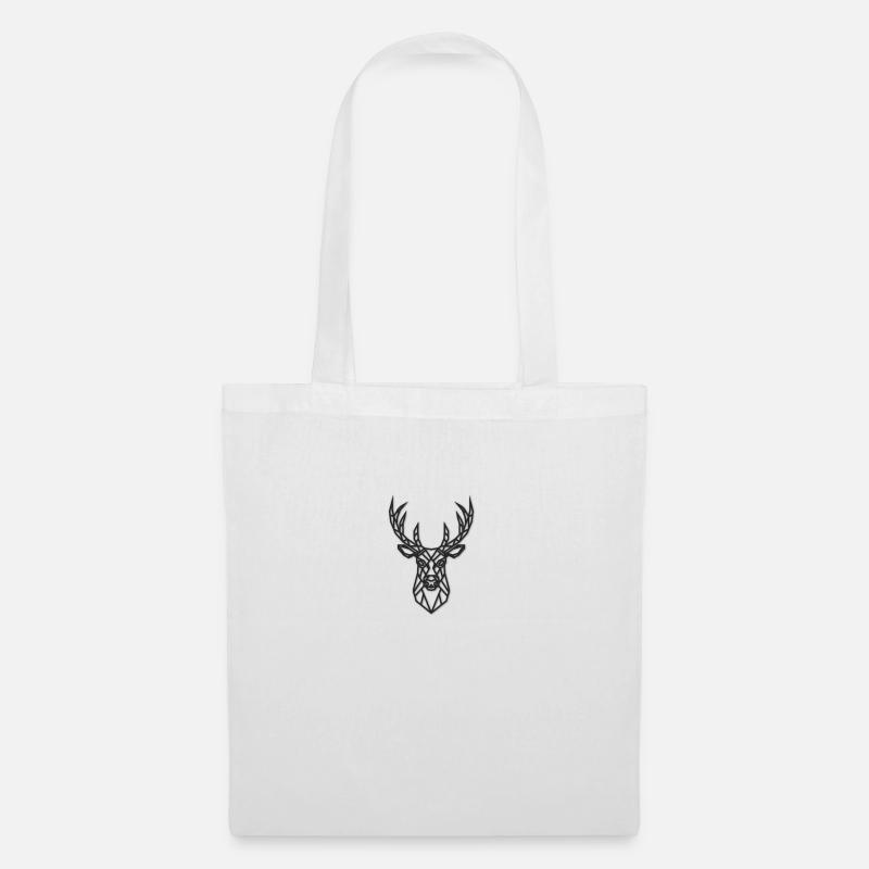 Geometric Black Stag - Tote Bag - white