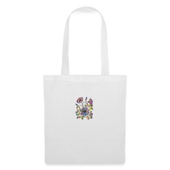 Fleurs - Sac en tissu - blanc - Devant