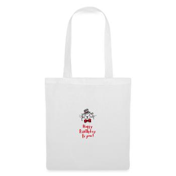 Bon anniversaire - Sac en tissu - blanc - Devant