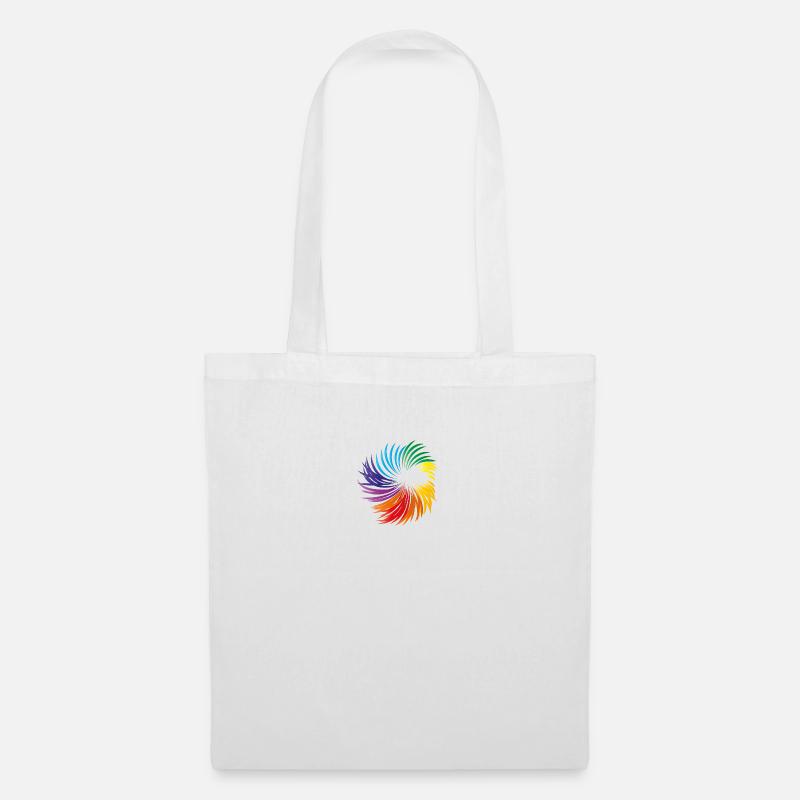 Wirbel Regenbogen - Stoffbeutel - Weiß