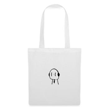 Personnage casqué - Sac en tissu - blanc - Devant