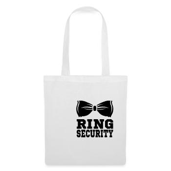 Ring Security Mit Fliege Hochzeitsgeschenke - Stoffbeutel - Weiß - Vorne