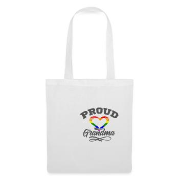 Cadeau fier de fierté de grand-mère arc-en-ciel LGBT - Sac en tissu - blanc - Devant