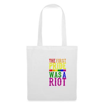 Der Erste Stolz LGBT Pride Regenbogen Geschenk - Stoffbeutel - Weiß - Vorne