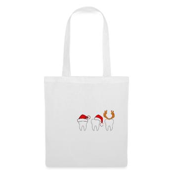 Dentiste Noël assistante dentaire cadeau - Sac en tissu - blanc - Devant