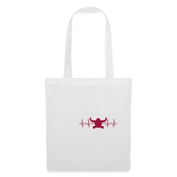 Skydiving Skydiver Heartbeat Skydiving - Tote Bag - white - Front