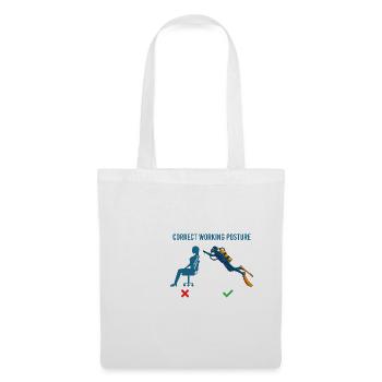 DIVING WORKING office gift for divers - Tote Bag - white - Front