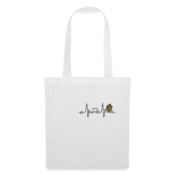 AUTISM HEARTBEAT Cadeau de la Journée mondiale de l'autisme - Sac en tissu - blanc - Devant