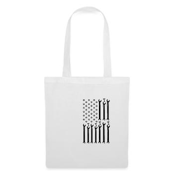 Mechanic US Flag USA Car Mechanic Workshop - Tote Bag - white - Front