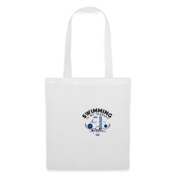 Swimming Saying Funny Swimming Is My Therapy - Tote Bag - white - Front