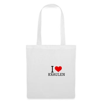 Schwimmen Spruch Lustig I Love Kraulen - Stoffbeutel - Weiß - Vorne