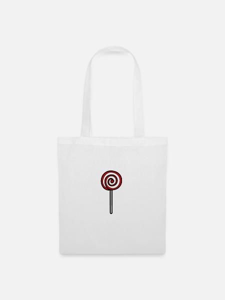Lutscher Lolly Süßigkeit - Stoffbeutel - Weiß