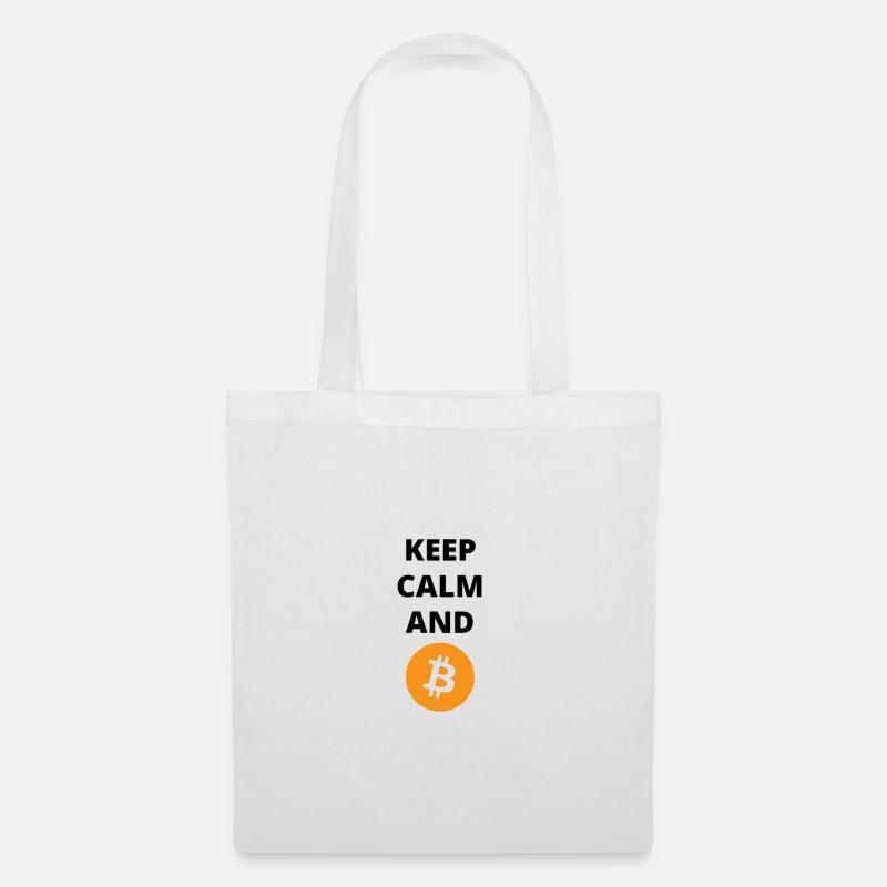 Keep calm and Bitcoin - Tote Bag - white
