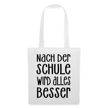 nach der Schule - Stoffbeutel - Weiß - Vorne