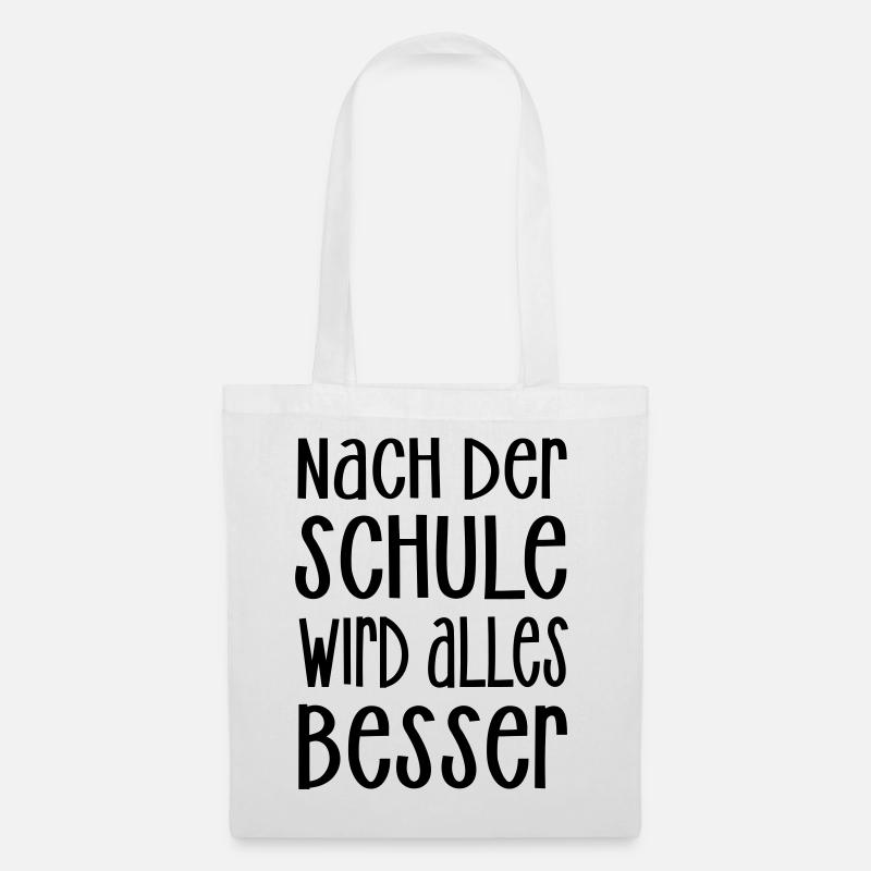 nach der Schule - Stoffbeutel - Weiß