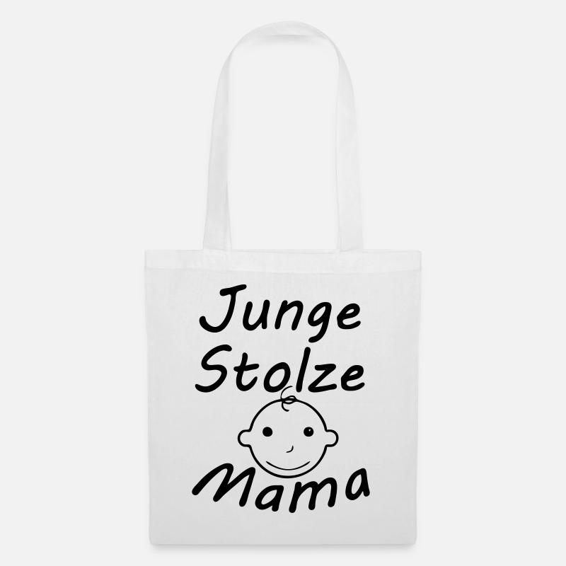 Junge, stolze Mama Geschenk Mutter Muttertag - Stoffbeutel - Weiß