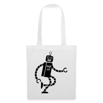 robot - Stoffbeutel - Weiß - Vorne