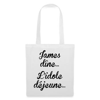 James dîne, l'idole déjeune - Sac en tissu - blanc - Devant
