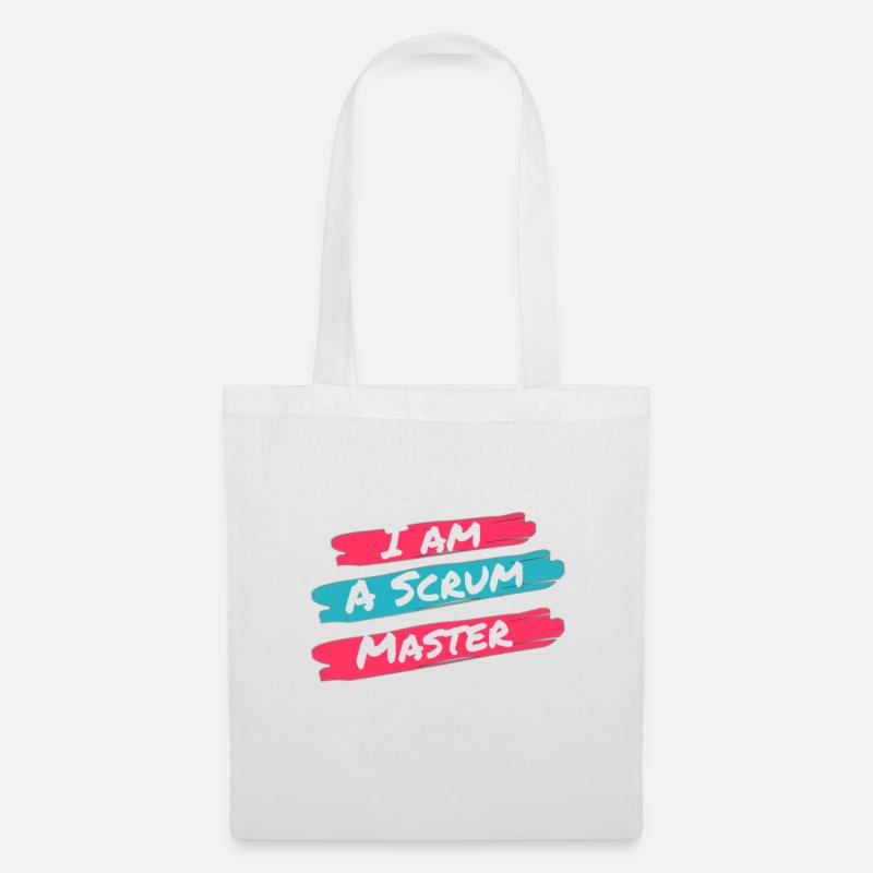 Handgemachtes Scrum Master T-Shirt - Stoffbeutel - Weiß