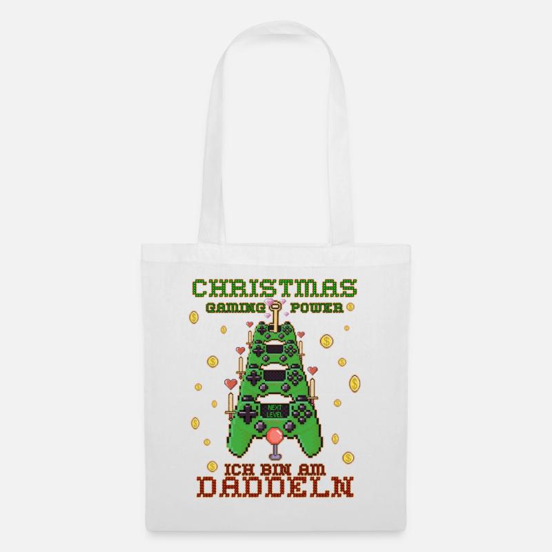 Weihnachten Gaming - Stoffbeutel - Weiß