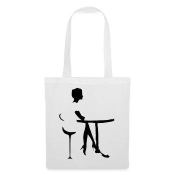À table - Sac en tissu - blanc - Devant