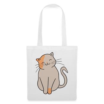 Katze - Stoffbeutel - Weiß - Vorne
