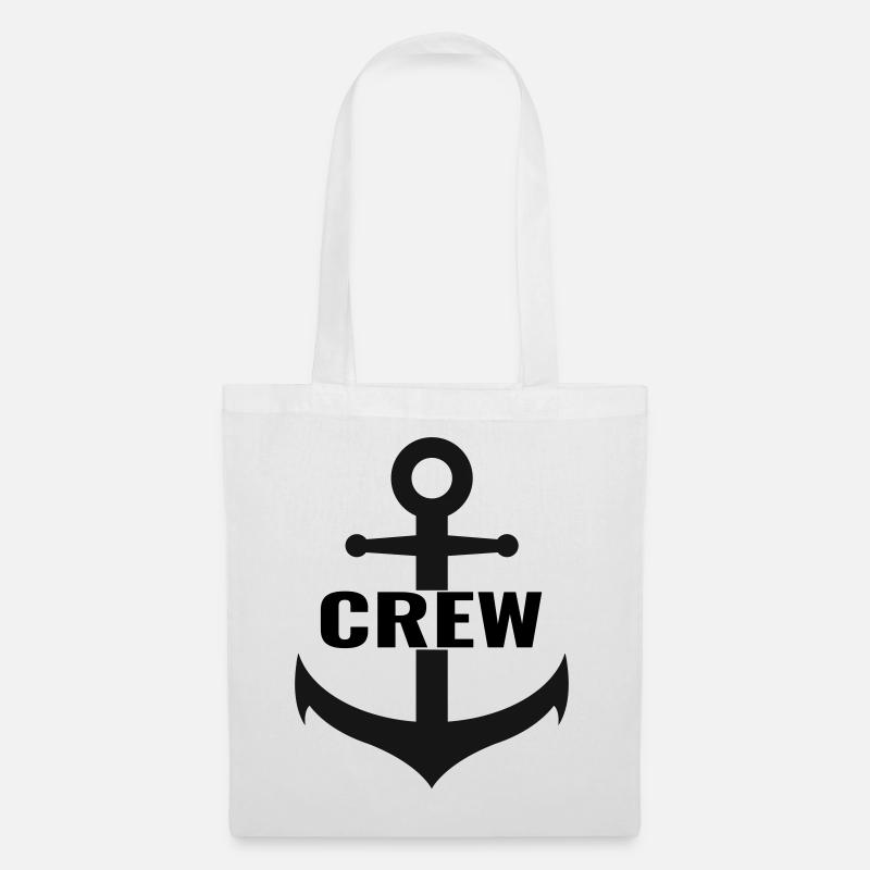 Crew mit Anker das Team Design - Stoffbeutel - Weiß