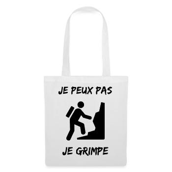 ESCALADE. CLIMB. CLIMBING. ESCALADE. VAN. GRIMPE. - Sac en tissu - blanc - Devant